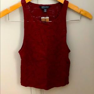 Maroon midi crop top